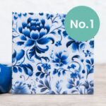 Nifty Fridge Art – Delft Inspired Collection (Square Magnets) - Delft No. 1
