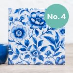 Nifty Fridge Art – Delft Inspired Collection (Square Magnets) - Delft No. 4