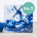 Nifty Fridge Art – Delft Inspired Collection (Square Magnets) - Delft No. 5