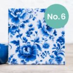 Nifty Fridge Art – Delft Inspired Collection (Square Magnets) - Delft No. 6