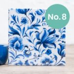 Nifty Fridge Art – Delft Inspired Collection (Square Magnets) - Delft No. 8
