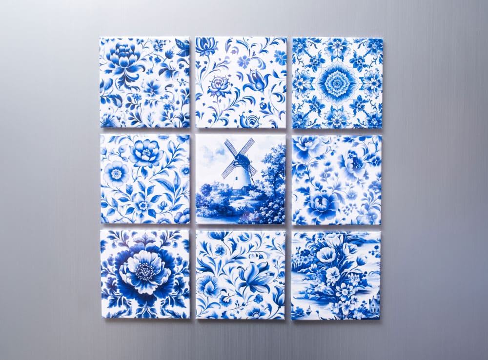 Nifty Fridge Art – Delft Inspired Collection (Square Magnets)