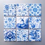 Nifty Fridge Art – Delft Inspired Collection (Square Magnets) - Full Set (9 Magnets)