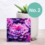 Nifty Fridge Art – Succulent Collection (Square Magnets) - Succulent No. 2