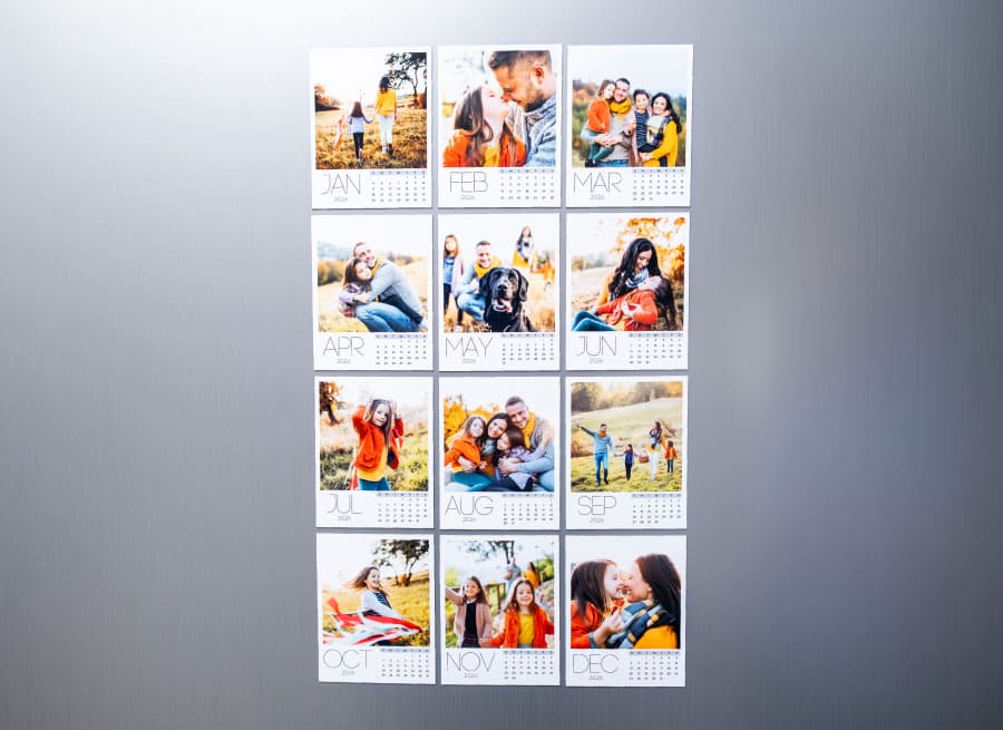 personalised magnetic fridge calendar