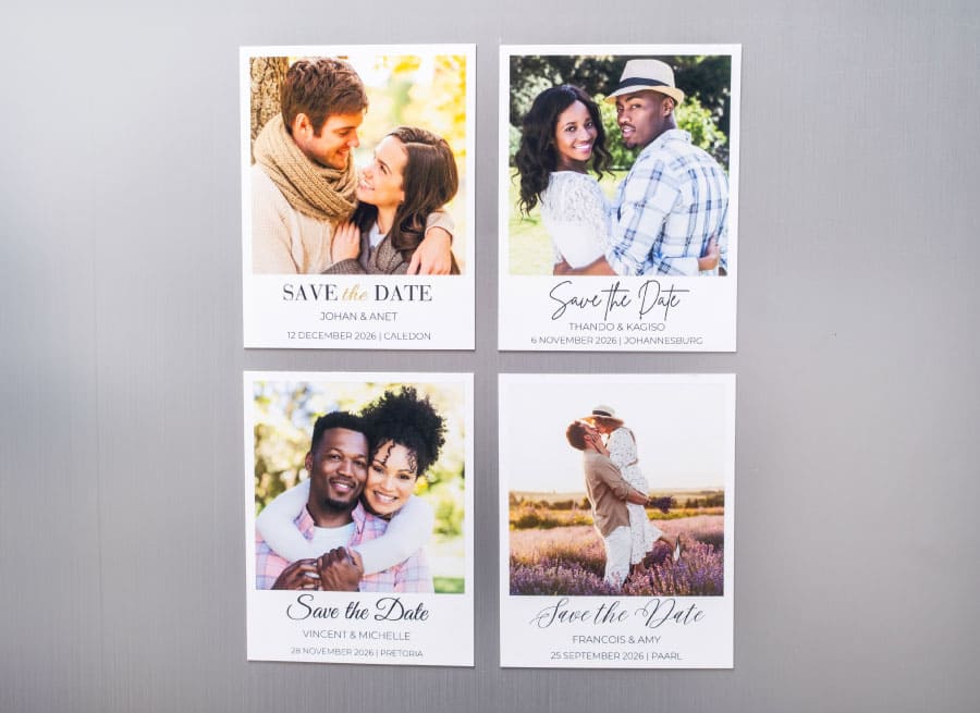 save the date fridge magnets