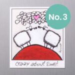 Art for Ewe Magnets - Crazy About Ewe