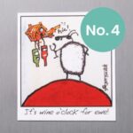 Art for Ewe Magnets - It's Wine o'clock for Ewe
